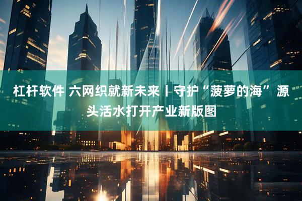 杠杆软件 六网织就新未来丨守护“菠萝的海” 源头活水打开产业新版图